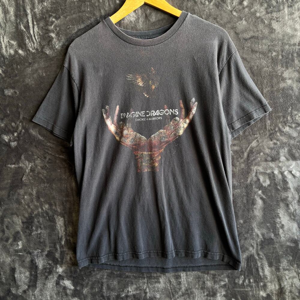 Imagine Dragons Smoke+ Mirrors Tour 2015 T-Shirt Size Large Color Black